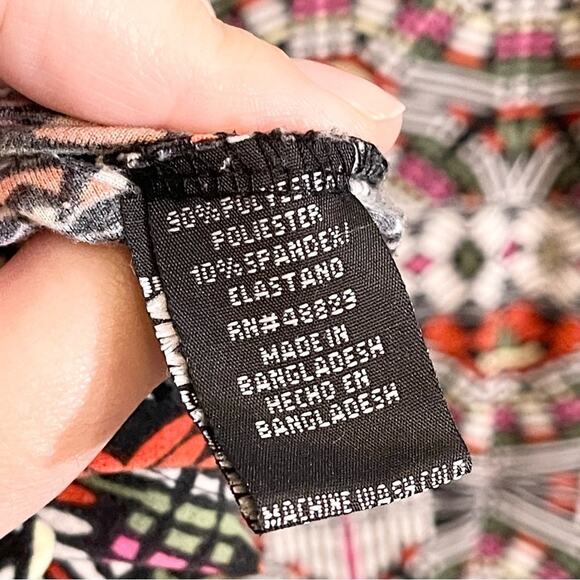 Love By Chesley Stretch Printed Scoop Neck Sleeveless Bodycon Dress Brown 2X - Picture 9 of 13